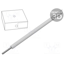 5 m x HELUKABEL - 46705 - Wire, SiD, 1x2.5mm2, solid, Cu, silicone, white, -60÷180°C, 100m