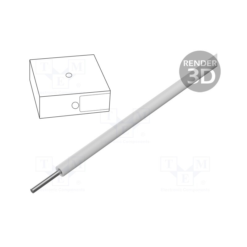 5 m x HELUKABEL - 46705 - Wire, SiD, 1x2.5mm2, solid, Cu, silicone, white, -60÷180°C, 100m