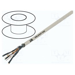 5 m x HELUKABEL - 80294 - Wire, HELUKAT® 600,S/FTP, 4x2x26AWG, 7, stranded, Cu, FRNC, grey