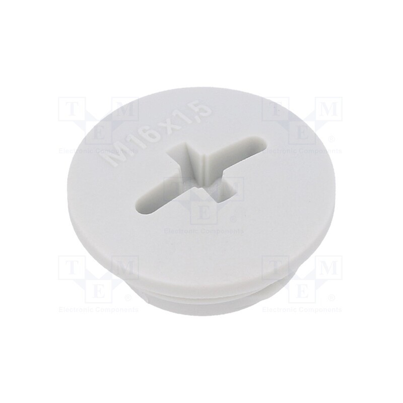 5 pcs x BM GROUP - BM4616N - Stopper, M16, 1.5, IP56, polyamide, black, Thread: metric, 6mm