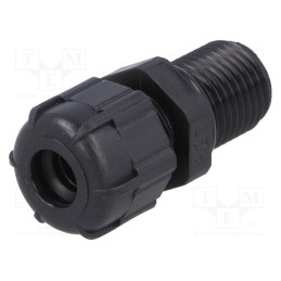 5 pcs x BM GROUP - BM4007LN - Cable gland, with long thread, PG7, IP68, polyamide, black