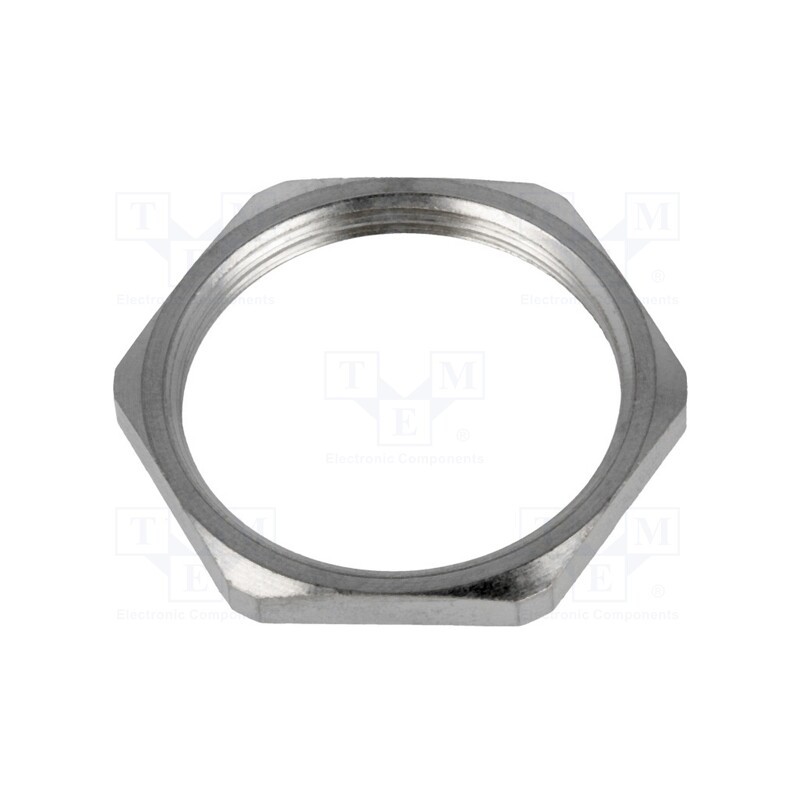 5 pcs x MOLEX - 93600-0095 7000.6954.0 - Nut, M32, brass, nickel, Thk: 4mm, Spanner: 36mm, Thread: metric