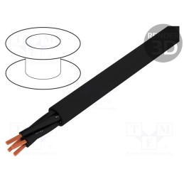 5 m x HELUKABEL - 11636 - Wire, OZ-500-BK, 4x0.75mm2, unshielded, 300V,500V, Cu, stranded