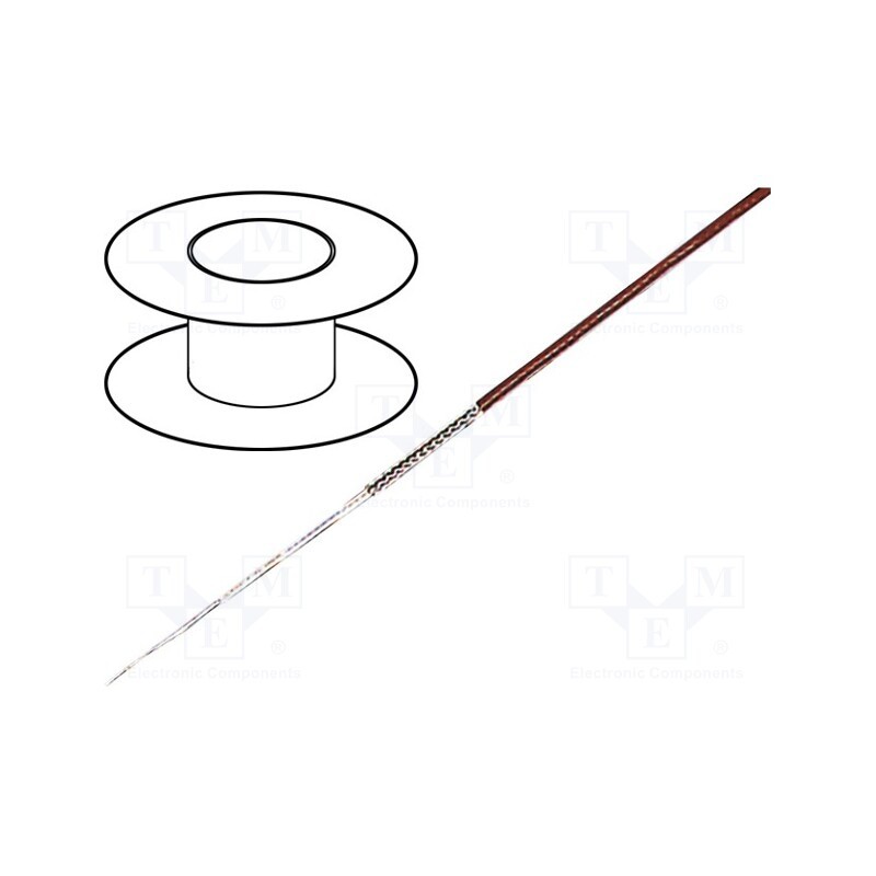 5 m x HELUKABEL - 40007 - Wire: coaxial, RG178BU, stranded, CCS, FEP, brown or white, 1.8mm