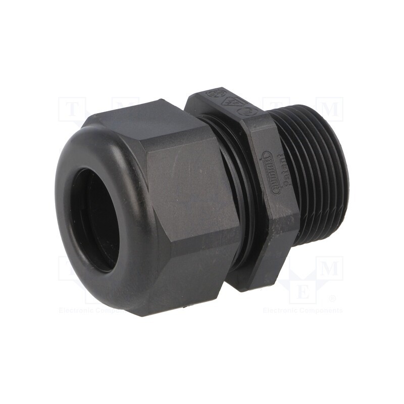 5 pcs x HUMMEL - 1.209.2501.30 - Cable gland, with long thread, M25, 1.5, IP68, polyamide, black