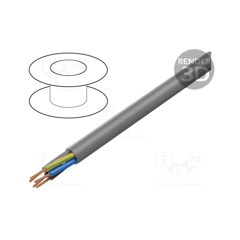 5 m x LAPP - 15305 - Wire, H05VV5-F,ÖLFLEX® 150, 5G1.5mm2, unshielded, 300V,500V, Cu