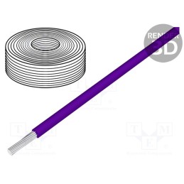 5 m x LAPP - 4726071 - Wire, H07Z-K, stranded, Cu, 1.5mm2, FRNC, violet, 450V,750V, CPR: Eca
