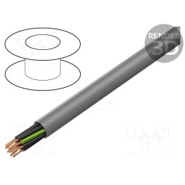 5 m x HELUKABEL - 13037 - Wire, H05VV5-F,NYSLYÖ-JZ, 3G1.5mm2, unshielded, 300V,500V, Cu