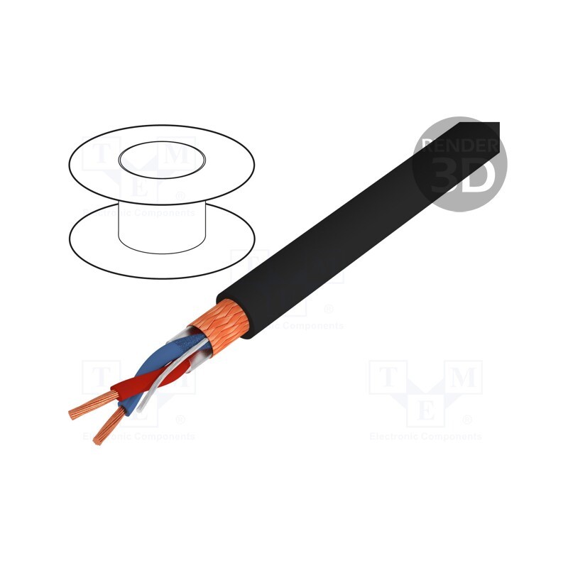 5 m x HELUKABEL - 400021 - Wire: loudspeaker cable, HELUSOUND®, 2x0.22mm2, stranded, Cu, PE