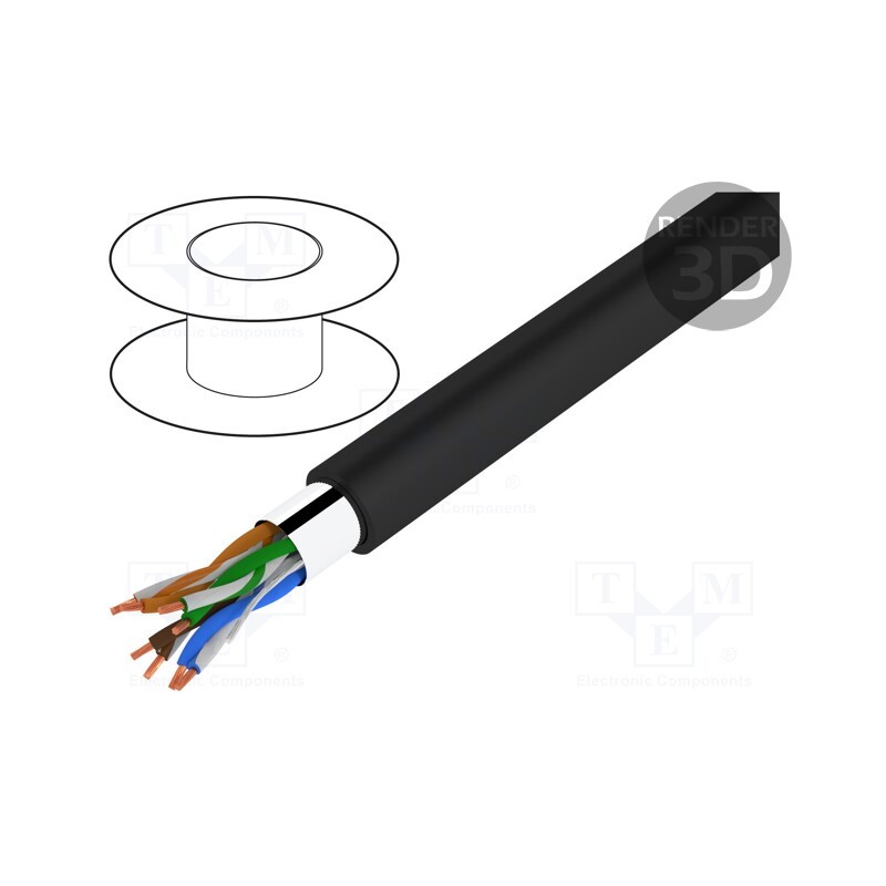 5 m x BELDEN - 7939A 0101000 - Wire, F/UTP, 4x2x24AWG, industrial Ethernet,outdoor, 5e, stranded