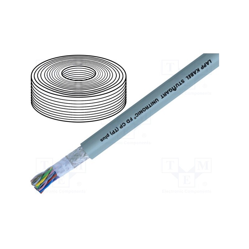 5 m x LAPP - 11139508 - Wire: data transmission, UNITRONIC® FD CP (TP) plus, grey, Cu