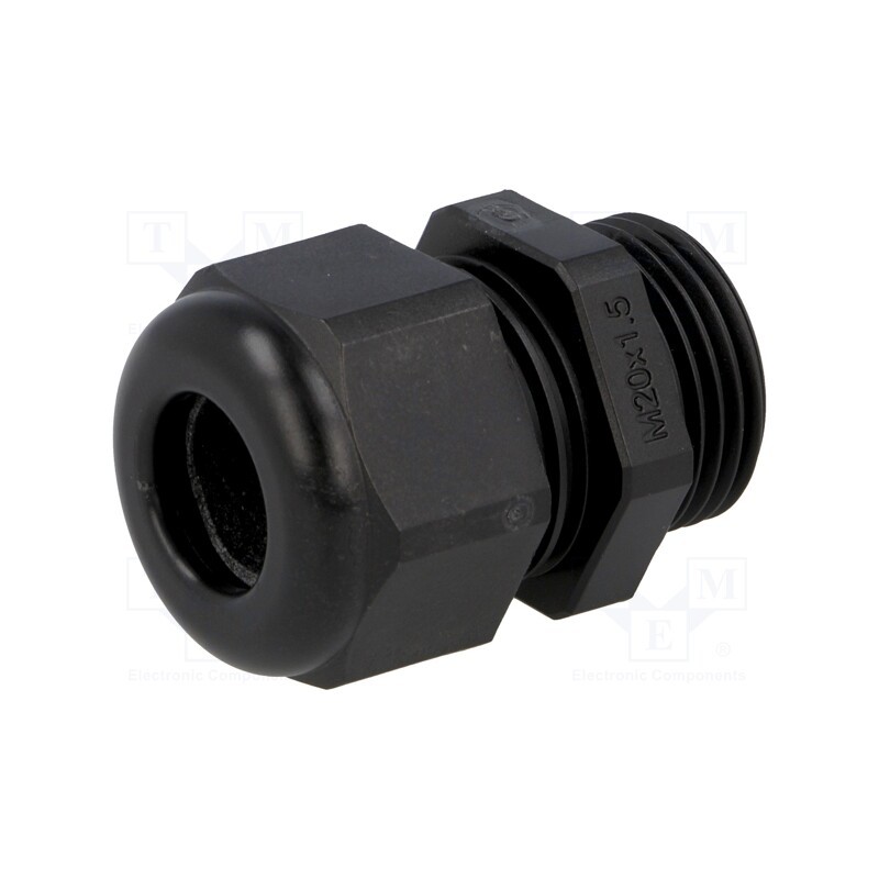 5 pcs x HUMMEL - 1.209.2001.50 - Cable gland, M20, 1.5, IP68, polyamide, black, UL94V-0, HSK-K
