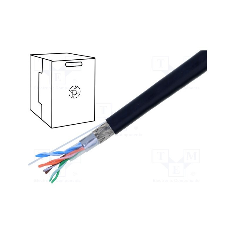 5 m x BELDEN - 74002E.01305 - Wire, SF/UTP, 4x2x26AWG, industrial Ethernet, 5e, stranded, Cu