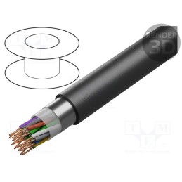 5 m x BITNER - TC0010 - Wire, XzTKMXpw, 10x4x0.5mm, solid, Cu, PE, black, Øcable: 10.8mm