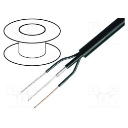 5 m x TASKER - C226 - Wire: AV, 1x0.08mm2,2x0.5mm2, 100m, OFC, black, 3, stranded, 75Ω