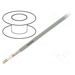 5 m x HELUKABEL - 49633 - Wire: control cable, SUPERTRONIC®-C-PVC, 4x0.25mm2, grey, Cu, PVC