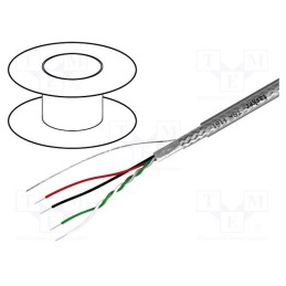 5 m x TASKER - TSK1161 - Wire, 1x2x0.08mm2,2x0.14mm2, USB 2.0, stranded, OFC, transparent