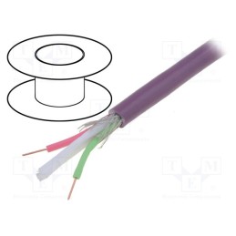 5 m x BELDEN - 70101NH.00500 - Wire, 1x2x22AWG, PROFIBUS, solid, Cu, LSZH, violet, 500m, CPR: Eca