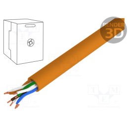 5 m x BITNER - TI0008.305 - Wire, BiTLAN,U/UTP, 4x2x24AWG, 5e, data transmission, solid, Cu