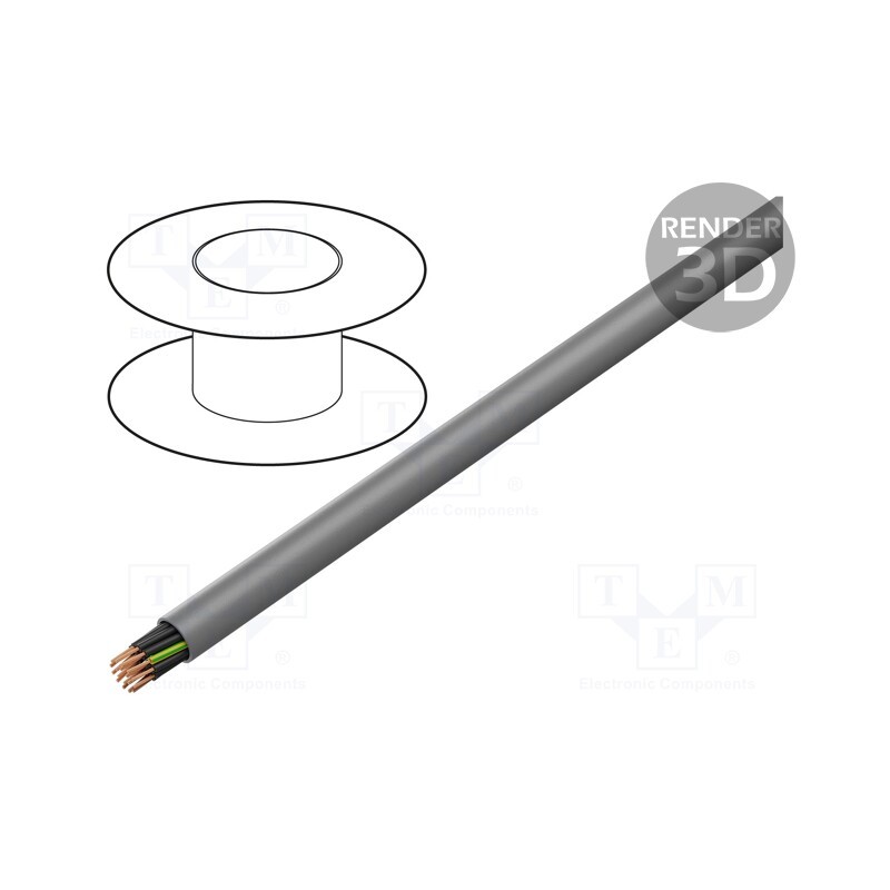 5 m x HELUKABEL - 11227 - Wire, JZ-500 HMH, 10G0.75mm2, unshielded, 300V,500V, Cu, stranded