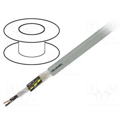 5 m x HELUKABEL - 22524 - Wire: control cable, MULTIFLEX 512®-PUR, 3G1mm2, PUR, grey, Cu
