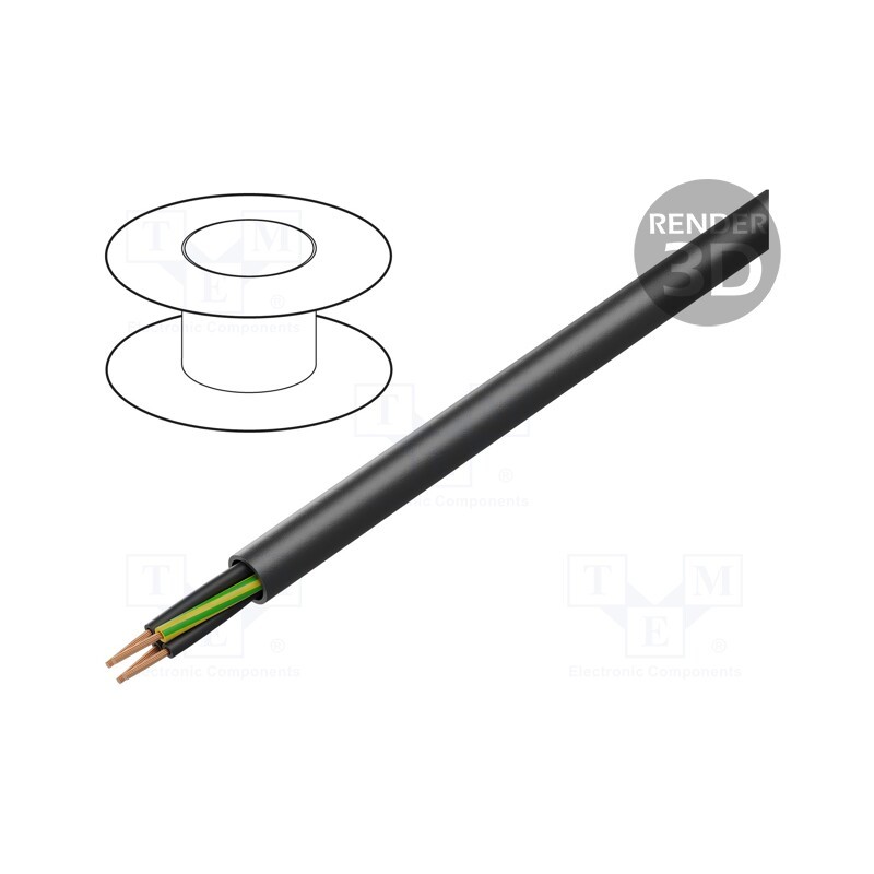 5 m x LAPP - 1311204 - Wire, ÖLFLEX® 409 P, 4G1mm2, unshielded, 300V,500V, Cu, stranded