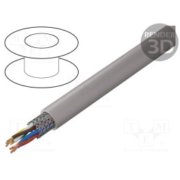 5 m x LAPP - 38304 - Wire, UNITRONIC® LiHCH (TP), 4x2x0.14mm2, LSZH, grey-beige, 60V