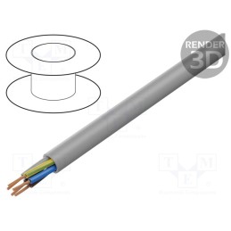 5 m x HELUKABEL - 11967 - Wire, JB-750 HMH, 5G1.5mm2, unshielded, 450V,750V, Cu, stranded