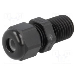 5 pcs x HUMMEL - 1.209.1201.31 - Cable gland, with long thread, M12, 1.5, IP68, polyamide, black