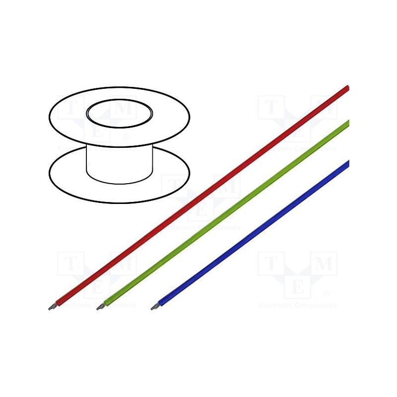 5 m x LAPP - 82104 - Wire, ÖLFLEX® HEAT 205 SC, 1x0.5mm2, stranded, Cu, FEP, red