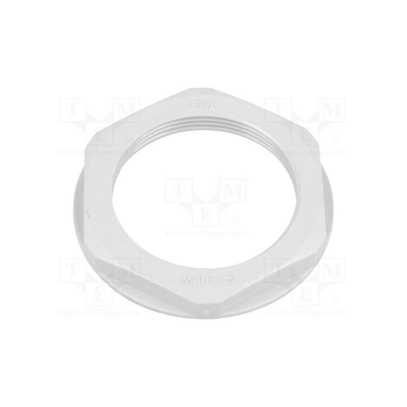5 pcs x BM GROUP - 4840 - Nut, M40, polyamide, 50mm, grey, Pitch: 1.5