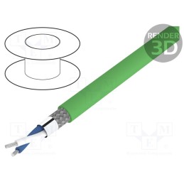 5 m x BITNER - LP0178 - Wire, 1x2x0.22mm2, RS485,data transmission, stranded, Cu, LSZH