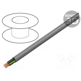 5 m x TECHNOKABEL - 1763 052 10 - Wire, YSLY-JZ, 7G1mm2, unshielded, 300V,500V, Cu, stranded, grey