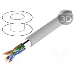 5 m x BITNER - TI0048 - Wire, BiTLAN,F/UTP, 4x2x23AWG, 6, data transmission, solid, Cu, PVC