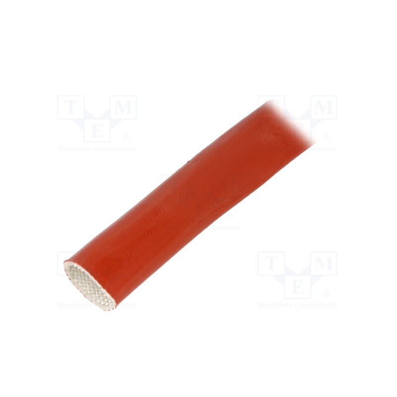 5 m x FAVIER - SCS4KV 20.0 RB 5 - Insulating tube, fiberglass, brick red, -60÷250°C, Øint: 20mm