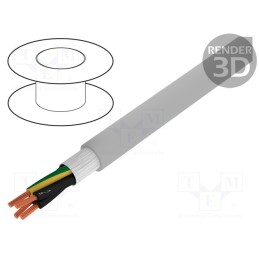 5 m x LAPP - 26151 - Wire: control cable, ÖLFLEX® FD CLASSIC 810, 4G1.5mm2, PVC, grey