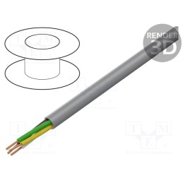 5 m x IGUS - CF130.05.04.UL - Wire: control cable, chainflex® CF130.UL, 4G0.5mm2, PVC, grey