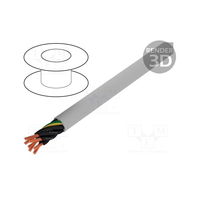 5 m x HELUKABEL - 23321 - Wire, JZ-500-PUR, 7G0.5mm2, unshielded, 300V,500V, Cu, stranded