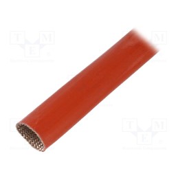 5 m x FAVIER - SCS4KV 18.0 RB 5 - Insulating tube, fiberglass, brick red, -60÷250°C, Øint: 18mm