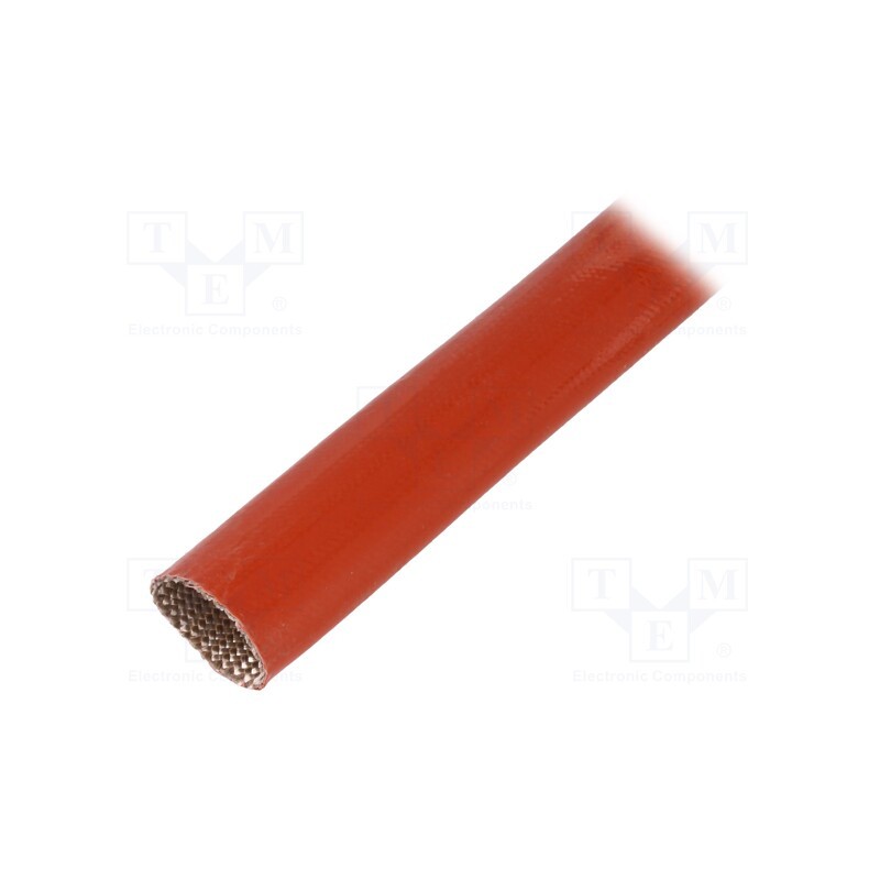 5 m x FAVIER - SCS4KV 18.0 RB 5 - Insulating tube, fiberglass, brick red, -60÷250°C, Øint: 18mm