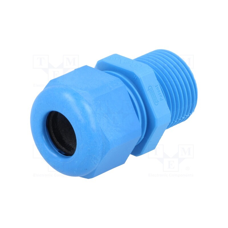 5 pcs x HUMMEL - 1.209.2002.30 - Cable gland, with long thread, M20, 1.5, IP68, polyamide, blue