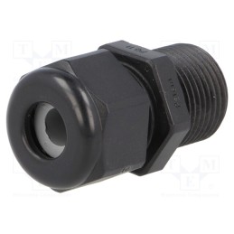 5 pcs x HUMMEL - 1.209.1101.61 - Cable gland, with long thread, PG11, IP68, polyamide, black, HSK-K