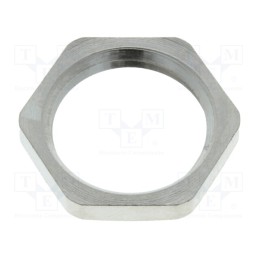 5 pcs x LAPP - 52003500 - Nut, PG9, brass, nickel, Thk: 2.8mm, Spanner: 18mm, Thread: PG