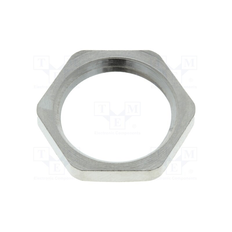 5 pcs x LAPP - 52003500 - Nut, PG9, brass, nickel, Thk: 2.8mm, Spanner: 18mm, Thread: PG