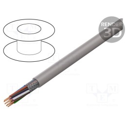 5 m x LAPP - 37312 - Wire, UNITRONIC® LiHCH, 12x0.14mm2, PO, grey-beige, 60V, CPR: Eca