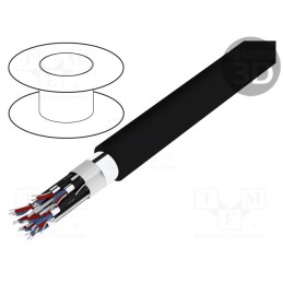 5 m x HELUKABEL - 400014 - Wire: loudspeaker cable, HELUSOUND®, 8x2x0.22mm2, stranded, black