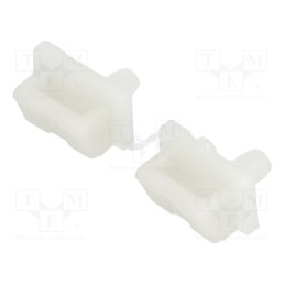 5 pcs x HELLERMANNTYTON - 152-11359 -AS - Holder, push-in, polyamide, natural, Tie width: 9.3mm, Ht: 10mm