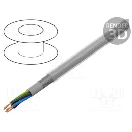 5 m x LAPP - 350163 - Wire, ÖLFLEX® CLASSIC 100 CY, 5G0.75mm2, PVC, transparent,grey