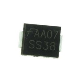 1 pcs : SS38 - Schottky Diodes & Rectifiers 3a 80V Rectifier Schottky Barrier