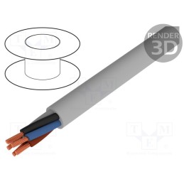 5 m x HELUKABEL - 11032 - Wire, OB-500, 5x0.75mm2, unshielded, 300V,500V, Cu, stranded, grey
